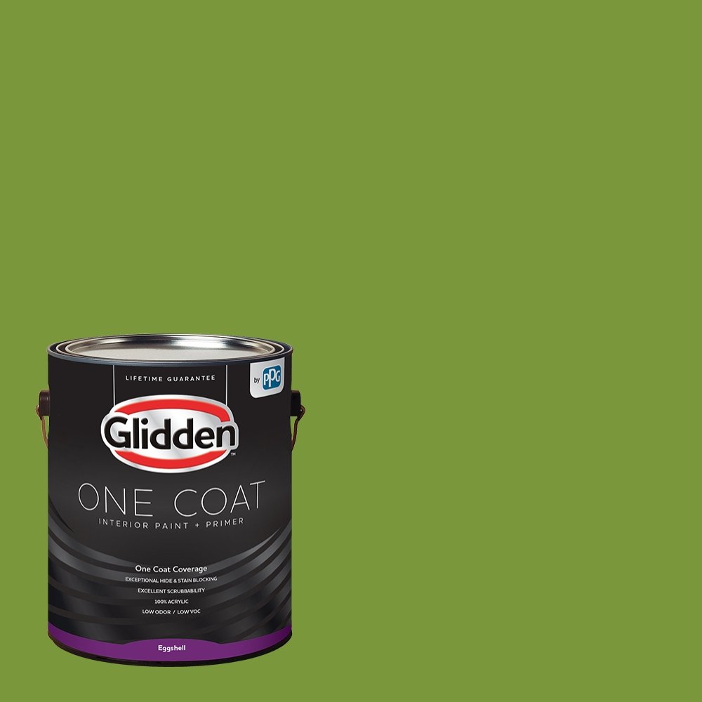 Glidden Interior Paint + Primer - Antique Moss Green, One Coat Coverage, Eggshell Finish, 1 Gallon for Living Room, Bedroom & Home Decor