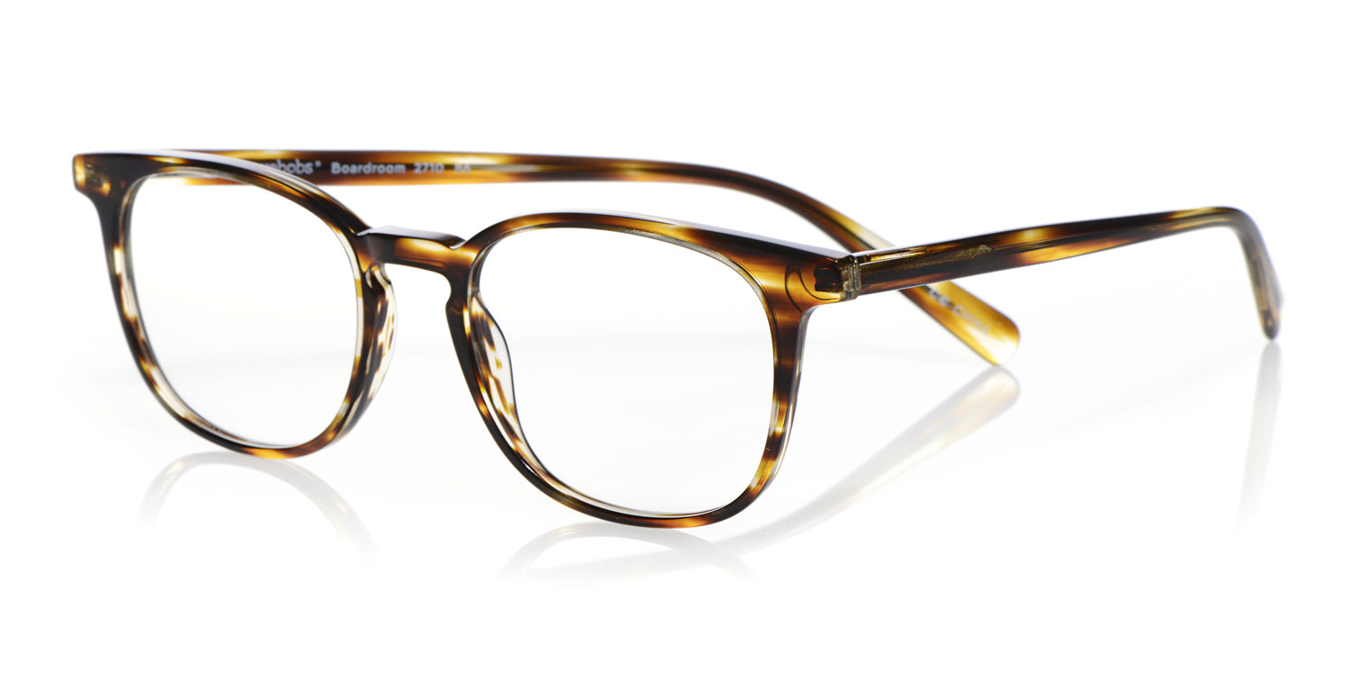 Boardroom Color 86 Brown Demi Stripe Front and Temples - Professional Eyeglass Frames for Business Meetings & Office Wear