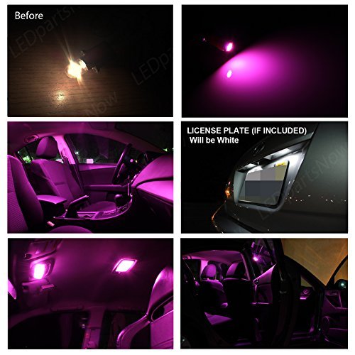 2006-2012 Honda Civic Interior LED Light Bulbs Kit - 6-Piece Pink Upgrade Accessories for Dome, Map & Trunk Lights | Enhance Night Visibility & Car Aesthetics