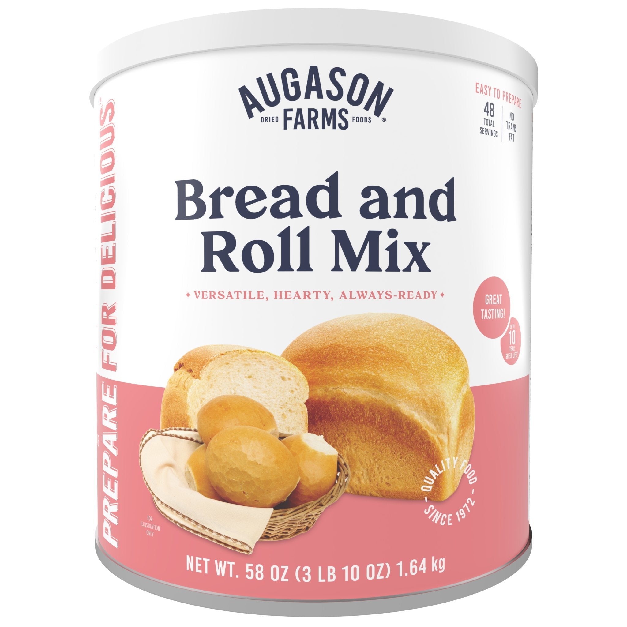Premium Bread and Roll Mix Can - 48 Servings | Easy Homemade Bread & Dinner Rolls | Perfect for Baking, Family Meals & Holiday Gatherings