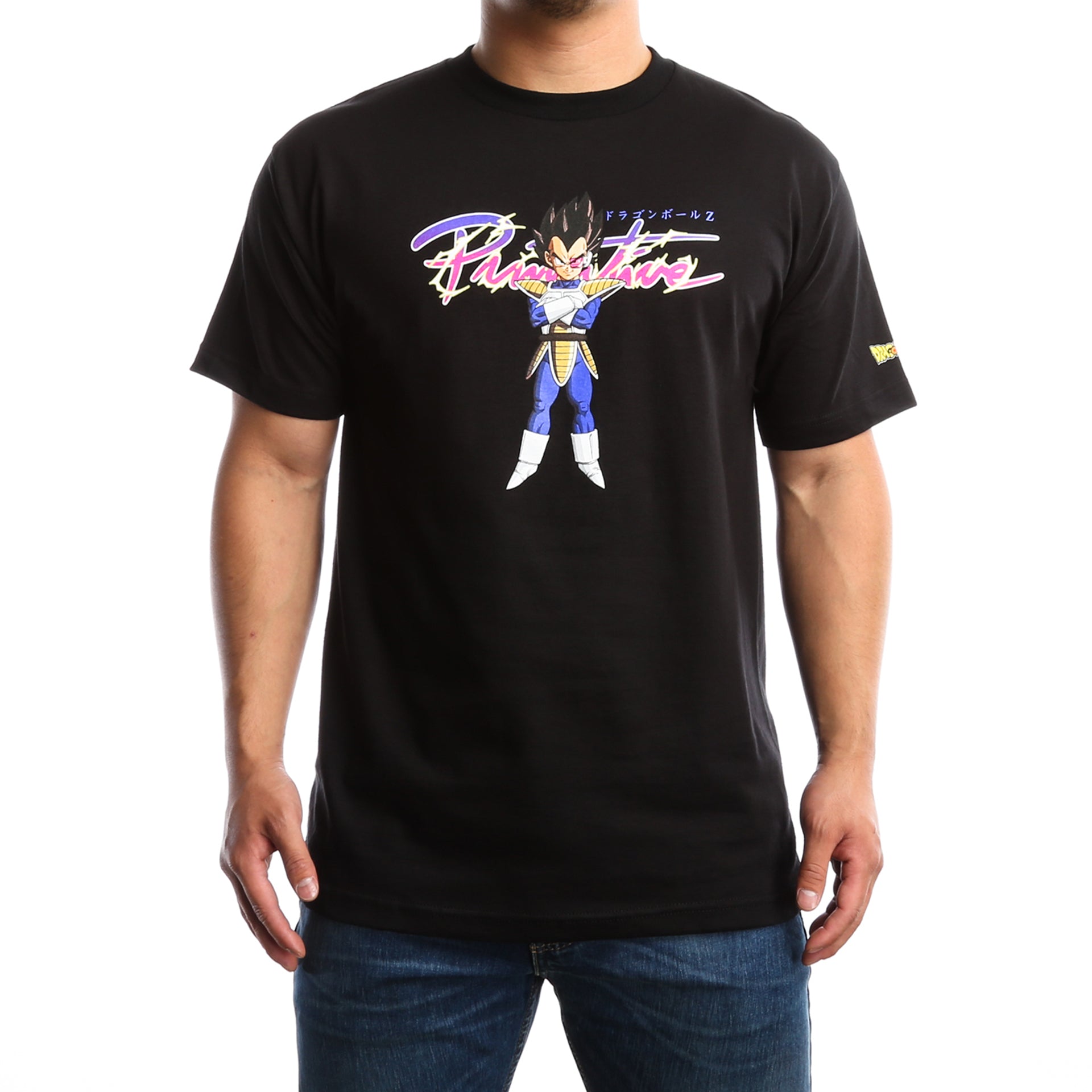 Primitive Nuevo Vegeta T-Shirt for Men - Black Anime Graphic Tee - Perfect for Casual Wear, Cosplay, and Anime Fans