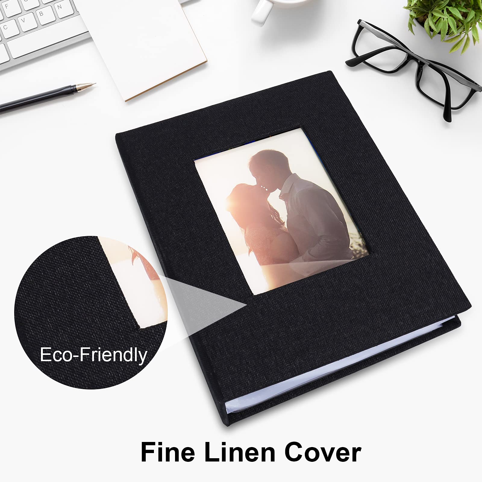 Vienrose 4x6 Photo Album 2 Pack - Linen Cover Mini Scrapbook Holds 52 Pictures, 26 Pages - Perfect for Baby Photos, Artwork & Postcard Storage | Great for Baby Shower Gifts, Family Memories & Travel Keepsakes