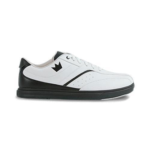 Brunswick Men's Vapor Bowling Shoes - White/Black - Comfortable & Lightweight for Professional & Casual Bowling Games