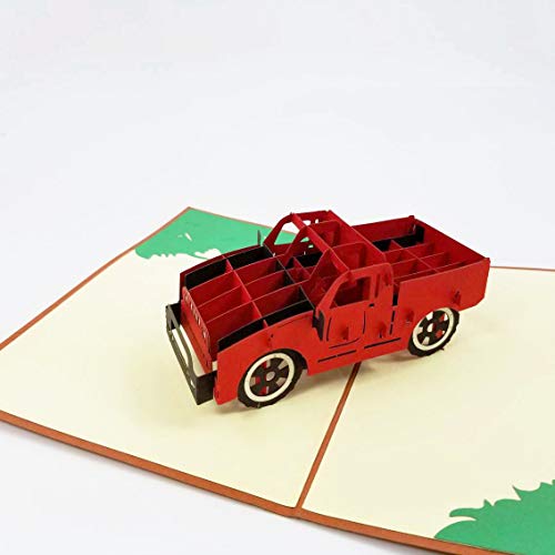 Red Truck Pop Up Card