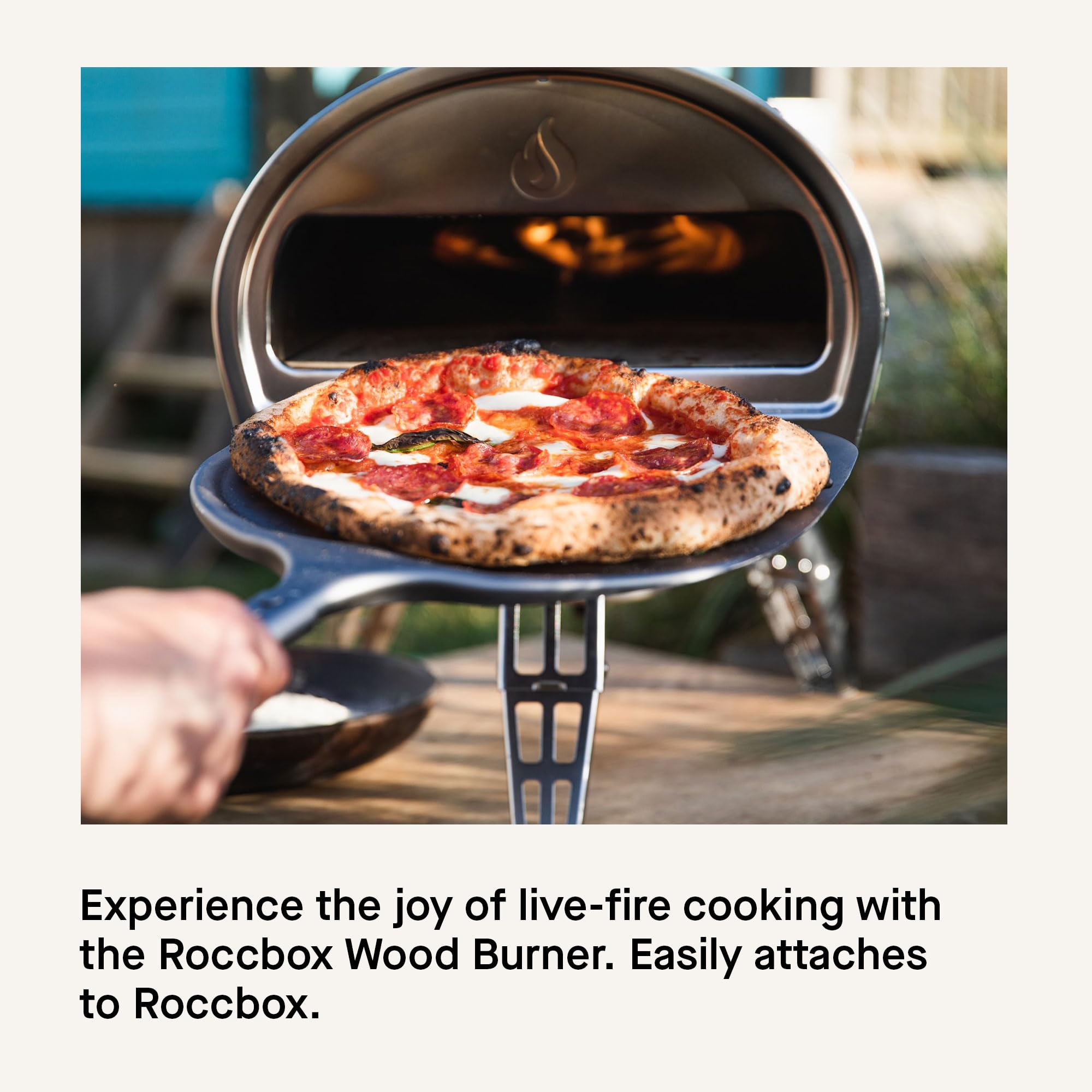 Gozney Roccbox Wood Burner 2.0 - Portable Wood-Fired Pizza Oven Attachment for Roccbox - Perfect for Outdoor Cooking, Backyard Parties & Camping