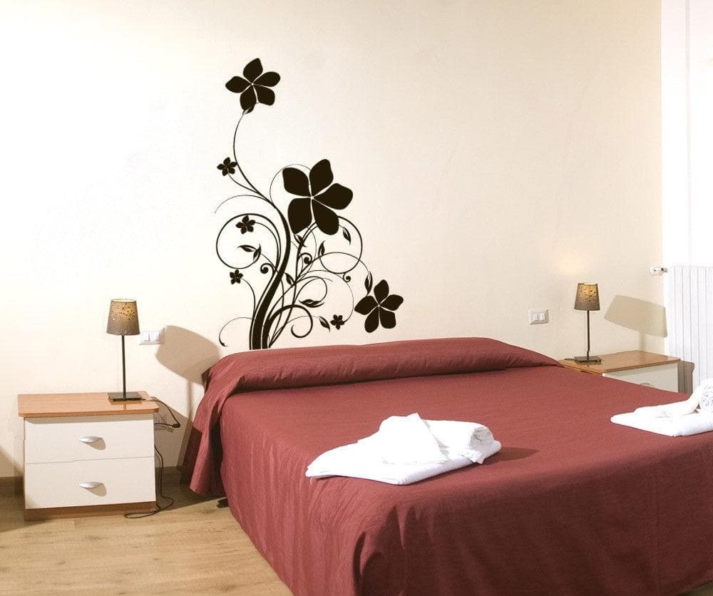 Vinyl Wall Decal Sticker - Flower Design #1159 | Removable Home Decor for Bedroom, Living Room & Nursery | Easy Peel & Stick DIY Wall Art