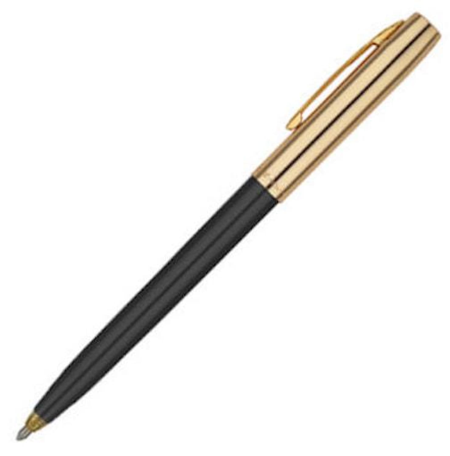 Fisher Space Pen Cap-O-Matic Ballpoint Pen - Black with Brass Trim - Premium Writing Tool for Office, Travel & Outdoor Adventures