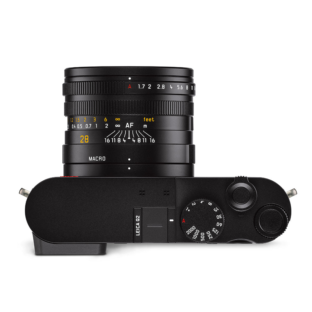 Leica Q2 Black Anodized Digital Camera - 47.3MP Full Frame, 28mm f/1.7 Lens, 4K Video - Perfect for Travel, Street & Portrait Photography