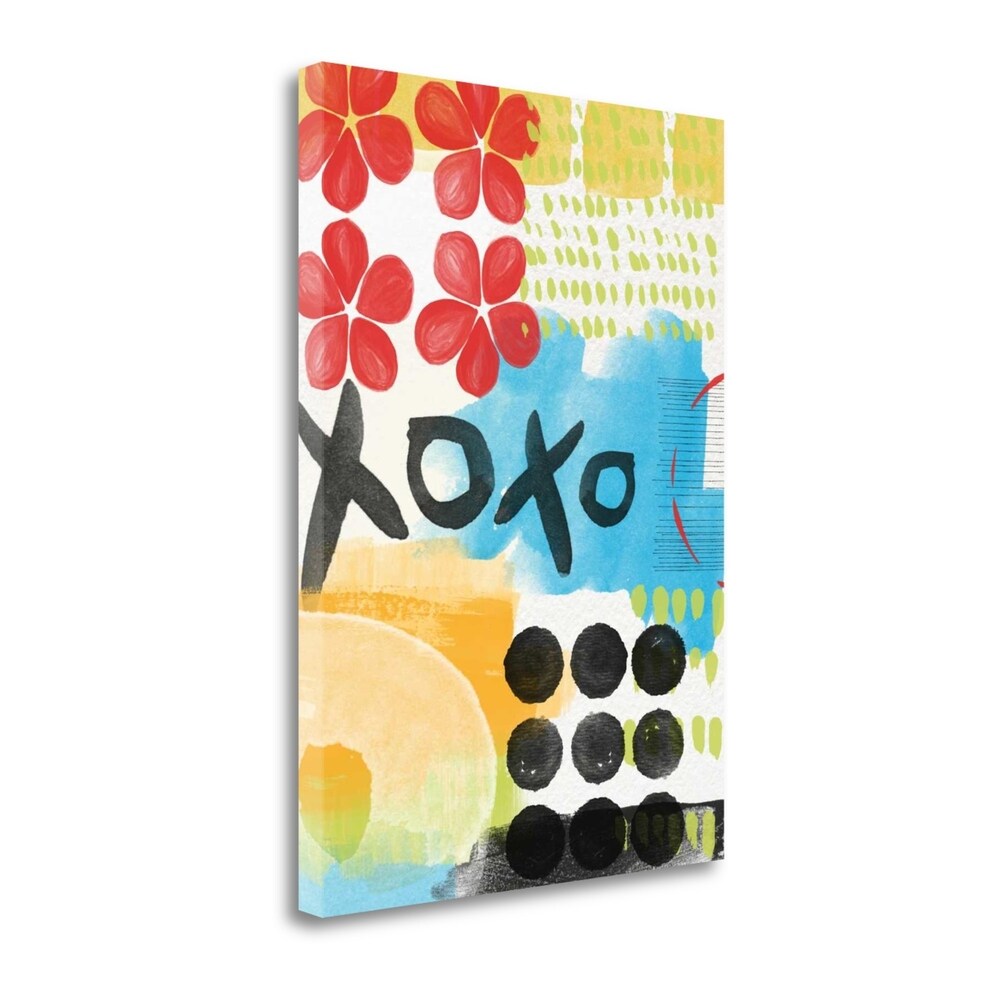 Abstract Xoxo By Linda Woods - Fine Art Giclee Print on Gallery Wrap Canvas, Ready to Hang Wall Decor - Perfect for Living Room, Bedroom & Office