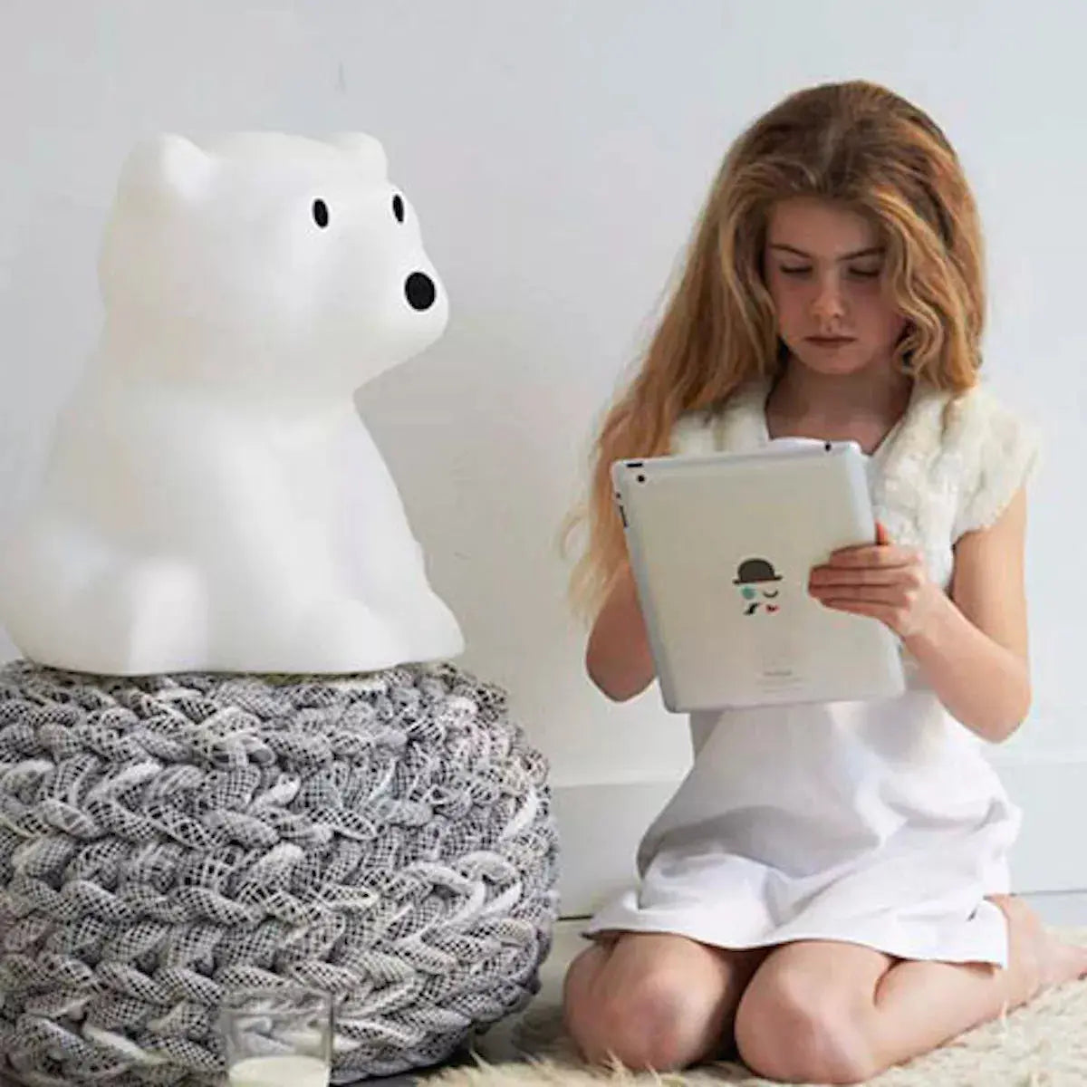 Nanuk the Polar Bear LED Night Light - Cute & Energy-Efficient Nursery Lamp for Kids' Bedroom, Baby Room Decor | Perfect for Nighttime Feeding, Bedtime Stories & Creating Soothing Ambiance