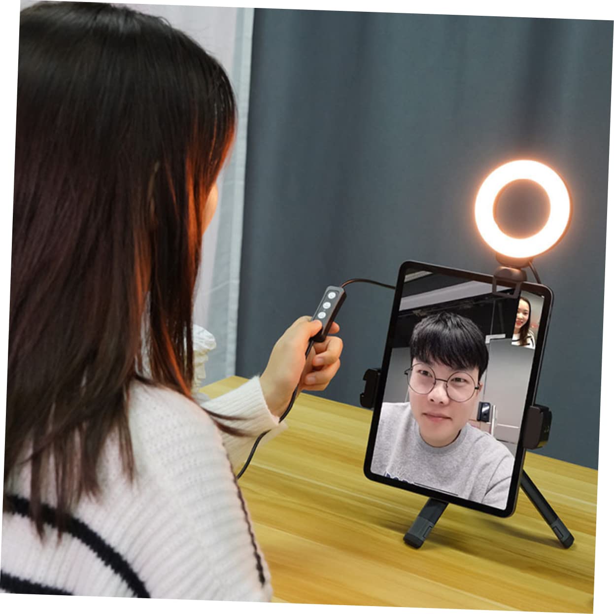 TINEASUR 3-in-1 LED Selfie Ring Light with Clip - Dimmable Webcam Light for Streaming, Video Calls & Makeup | Perfect for YouTube, TikTok & Zoom Meetings