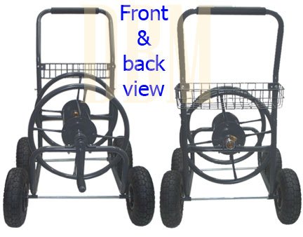Portable Mobile Garden Hose Reel Cart with Wheels - 225 ft. x 5/8 inch Heavy Duty Retractable Hose Reel for Lawn, Yard, and Outdoor Watering - Easy Storage & Transport