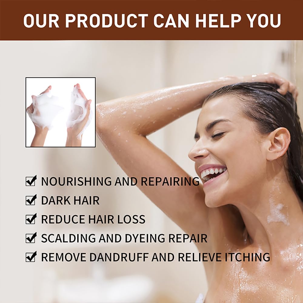 Polygonum Hair Shampoo Bar - Natural Hair Loss Prevention Soap for Men & Women | Deep Cleansing & Nourishing Scalp Treatment for Thicker, Darker Hair | Perfect for Daily Hair Care Routine at Home or Travel