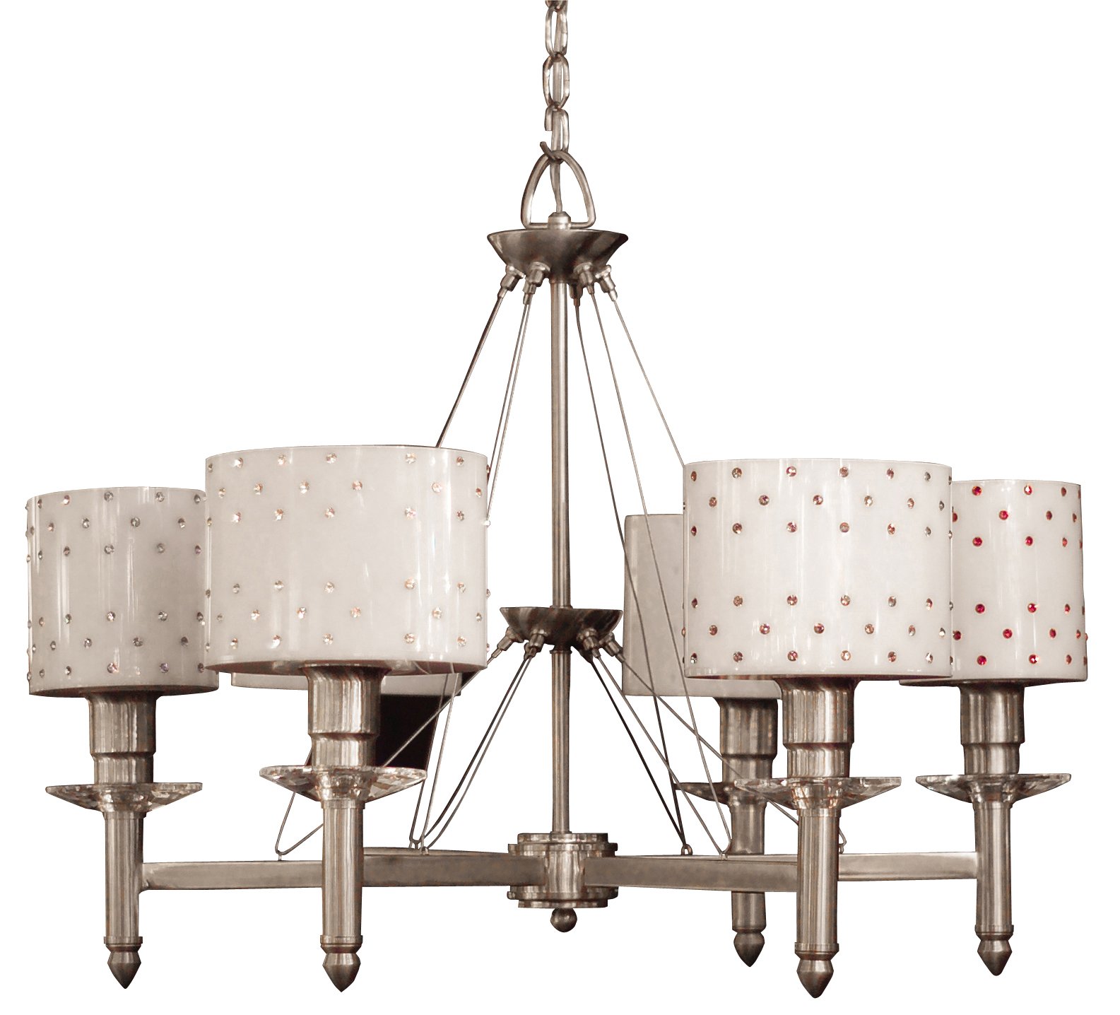 Felicia Swarovski Elements 6-Light Crystal Chandelier - Swarovski Elements Light Sapphire | Elegant Dining Room & Living Room Lighting Fixture