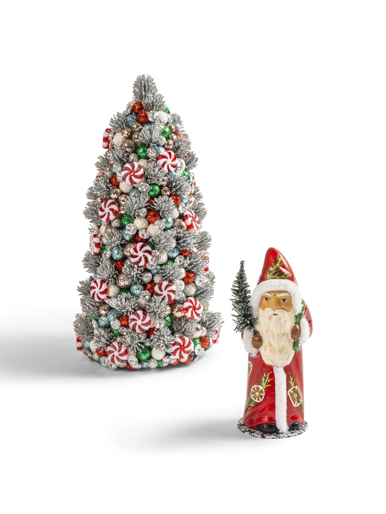 12 Peppermint Christmas Tree Ornaments - Holiday Decor for Xmas Tree, Home, Office & Party | Festive DIY Craft Decorations for Christmas, Winter, New Year Celebrations