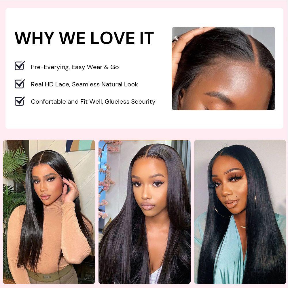 5x5 HD Lace Closure Wig - Glueless Invisible Wear & Go Human Hair Wig for Black Women | UK Shipping | Perfect for Daily Wear, Parties & Special Occasions