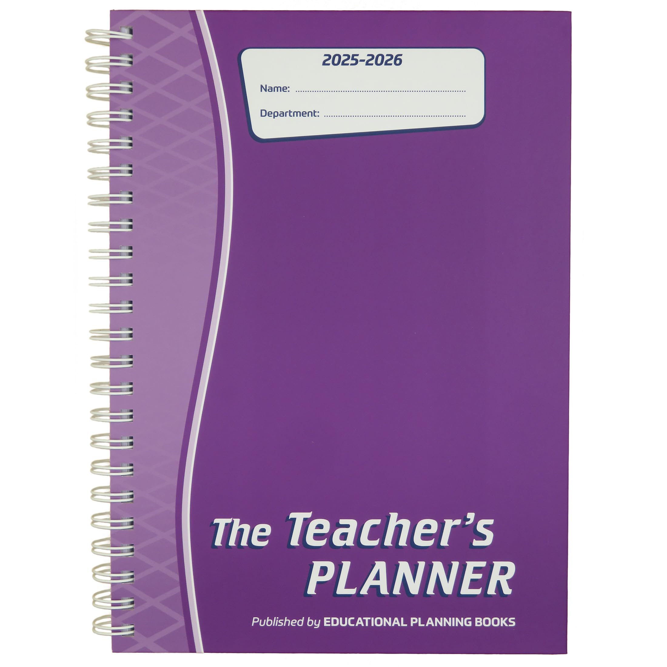 2025-2026 Teacher Planner A4 Size - 10 Period Purple Lesson Plan Book (TP5-P) for Classroom Organization, Homeschooling & Academic Scheduling