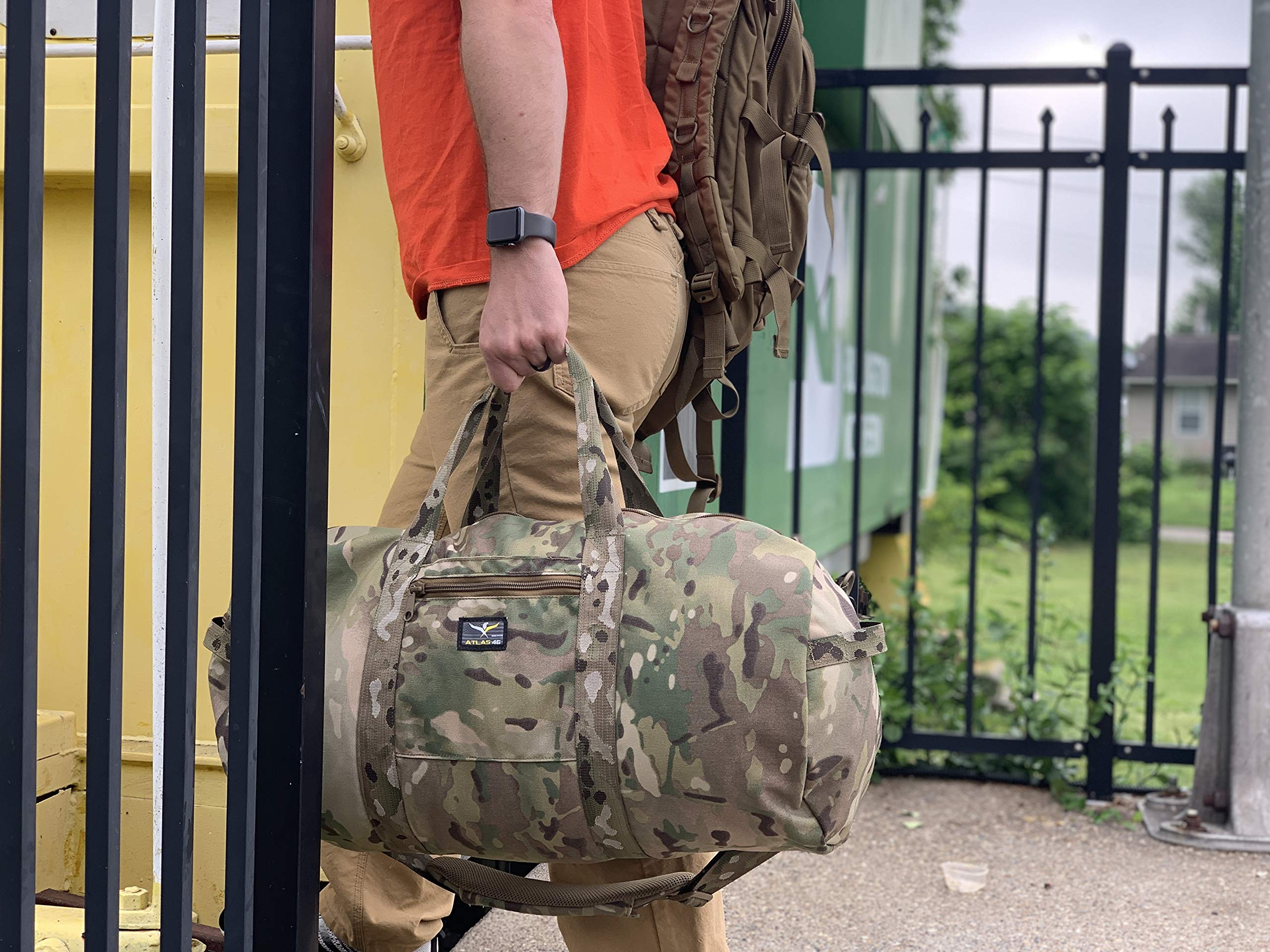 Atlas 46 1000D Cordura Military Duffel Bag - Coyote Brown Tactical Gear for Travel, Camping & Outdoor Adventures | Durable Waterproof Luggage for Men & Women