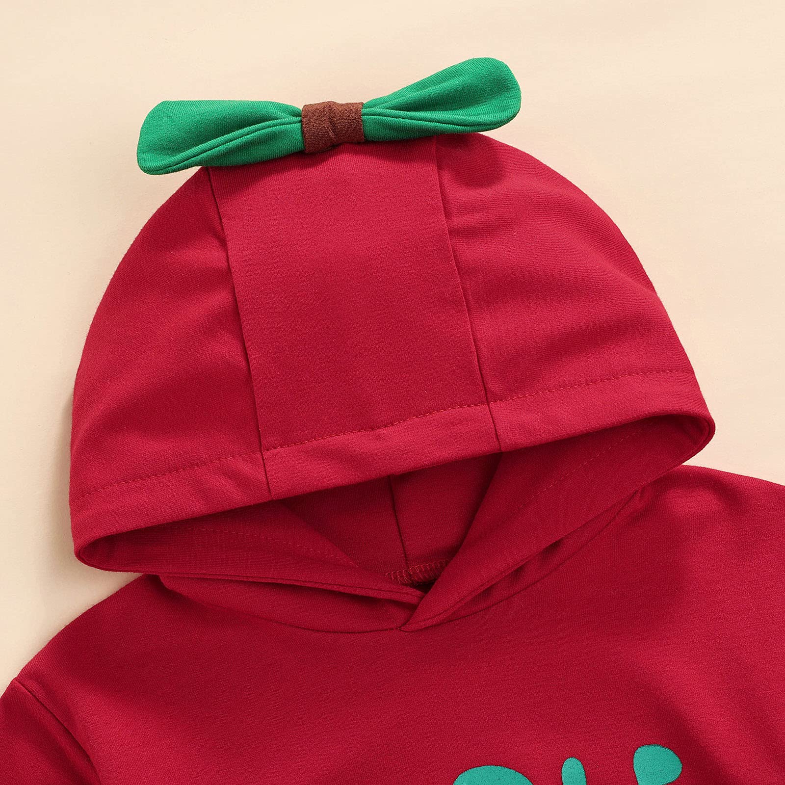 Adorable Baby Girl Jumpsuit - Cute Letter Print Long Sleeve Hooded Romper for Newborns | Fall & Winter Warm Bodysuit with Fruit Design | Perfect for Family Photos, Playdates & Holiday Outfits