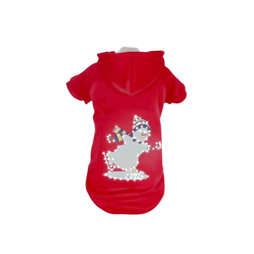 LED Snowman Pet Sweater - Festive Holiday Costume for Dogs & Cats