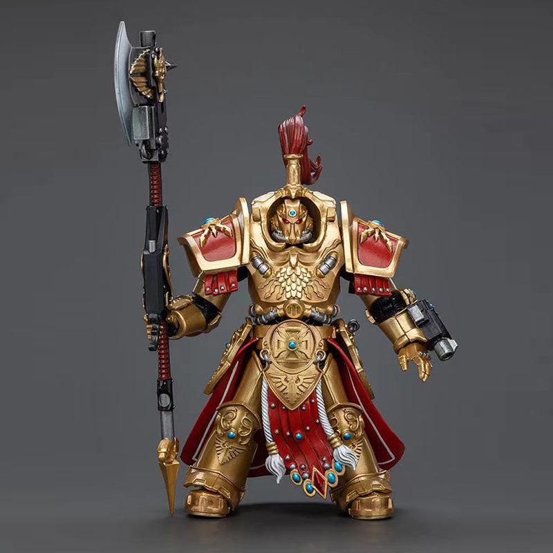 JOYTOY 1/18 Scale Warhammer 40K Adeptus Custodes Allarus Custodian Action Figure with Castellan Axe - Collector's Edition for Warhammer Fans & Tabletop Gaming Enthusiasts - Perfect for Display, Role-Playing Battles, and Warhammer 40K Collections