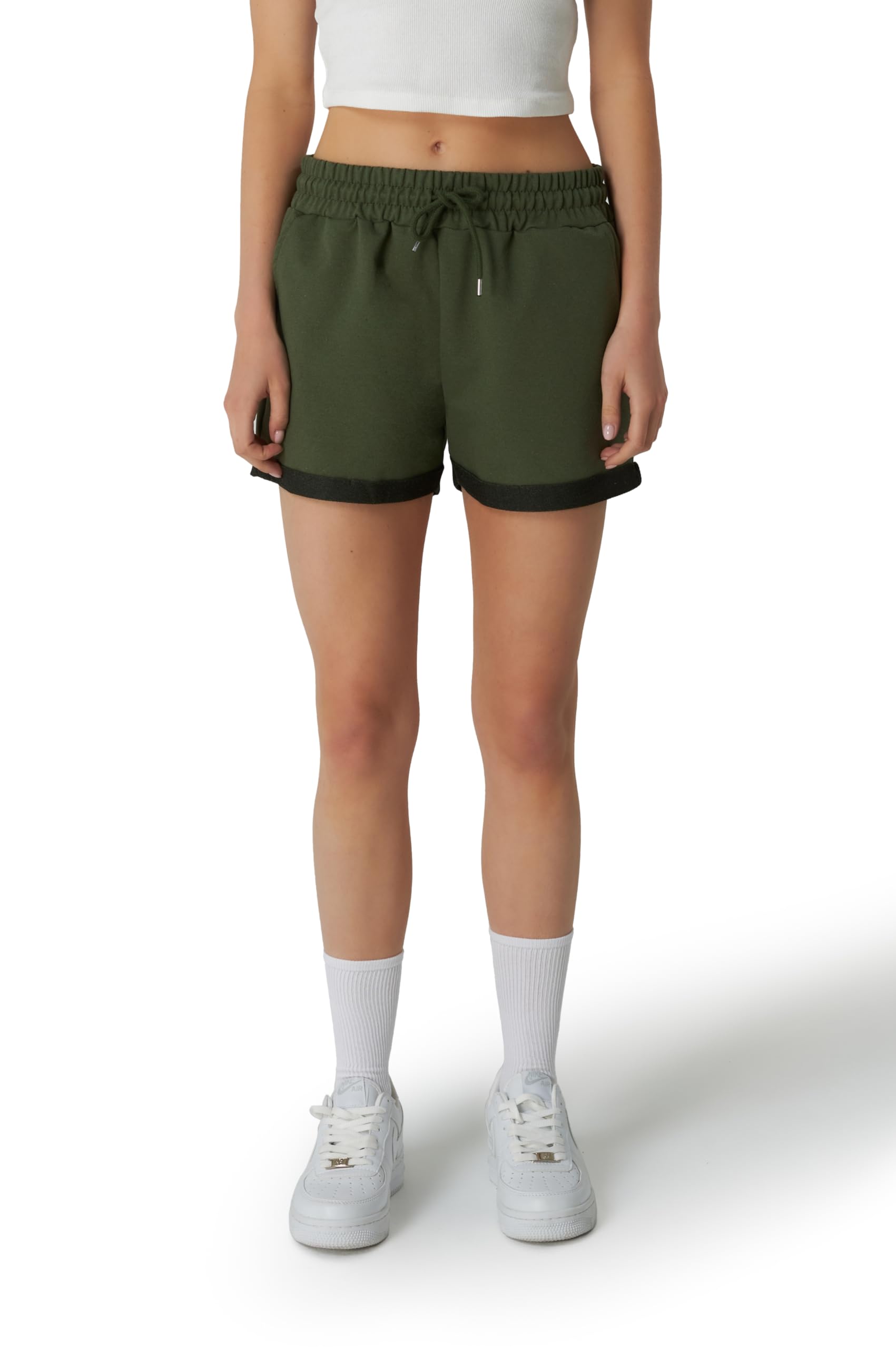 Smith & Solo Women's Cotton Athletic Shorts - High Waist Gym Shorts for Running, Yoga, Fitness - Breathable Summer Workout Shorts for Jogging, Sports & Active Lifestyle
