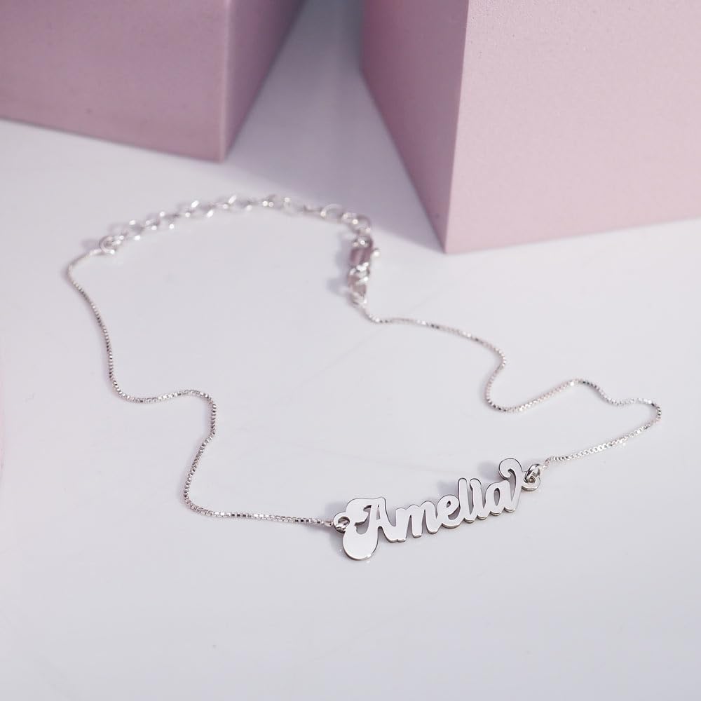 Personalized Name Anklet - Custom Silver & Gold Ankle Bracelet with Any Name | PicturesOnGold Exclusive | Perfect for Gifts, Weddings & Beach Fashion