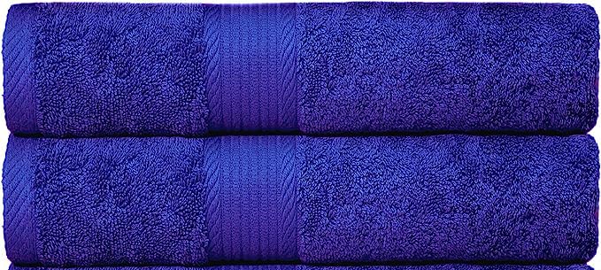 Premium 100% Cotton 4-Piece Bath Towel Set - 550-600 GSM, Large 55