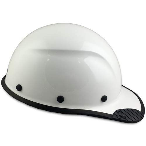 Texas America Safety DAX Fiberglass Composite Hard Hat with Tote - OSHA Approved, White with Protective Edging for Construction, Industrial & Warehouse Safety Work
