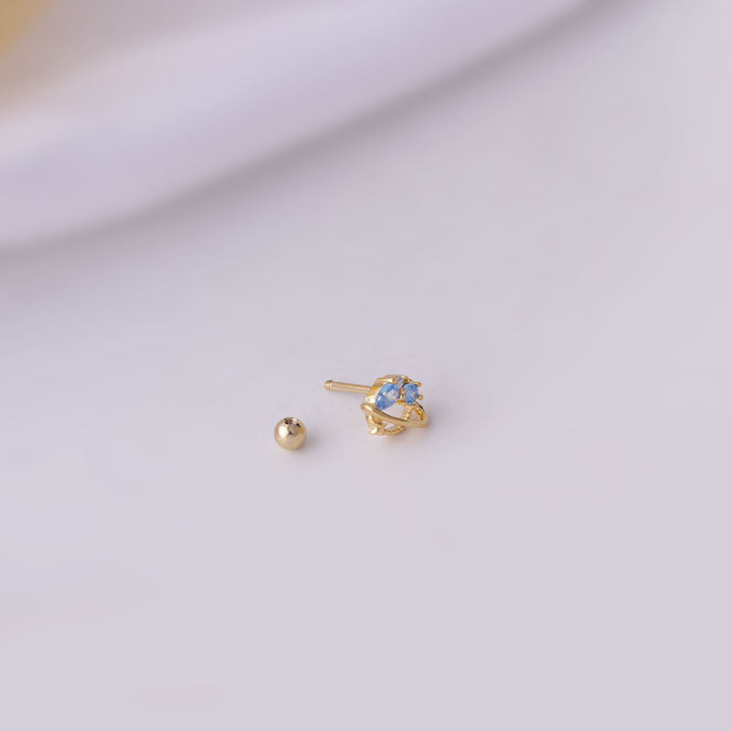 20G Cartilage Tiny Planet Tragus Stud Earrings - Minimalist Celestial Body Jewelry for Women | Perfect for Daily Wear, Parties & Special Occasions | HSPJ663