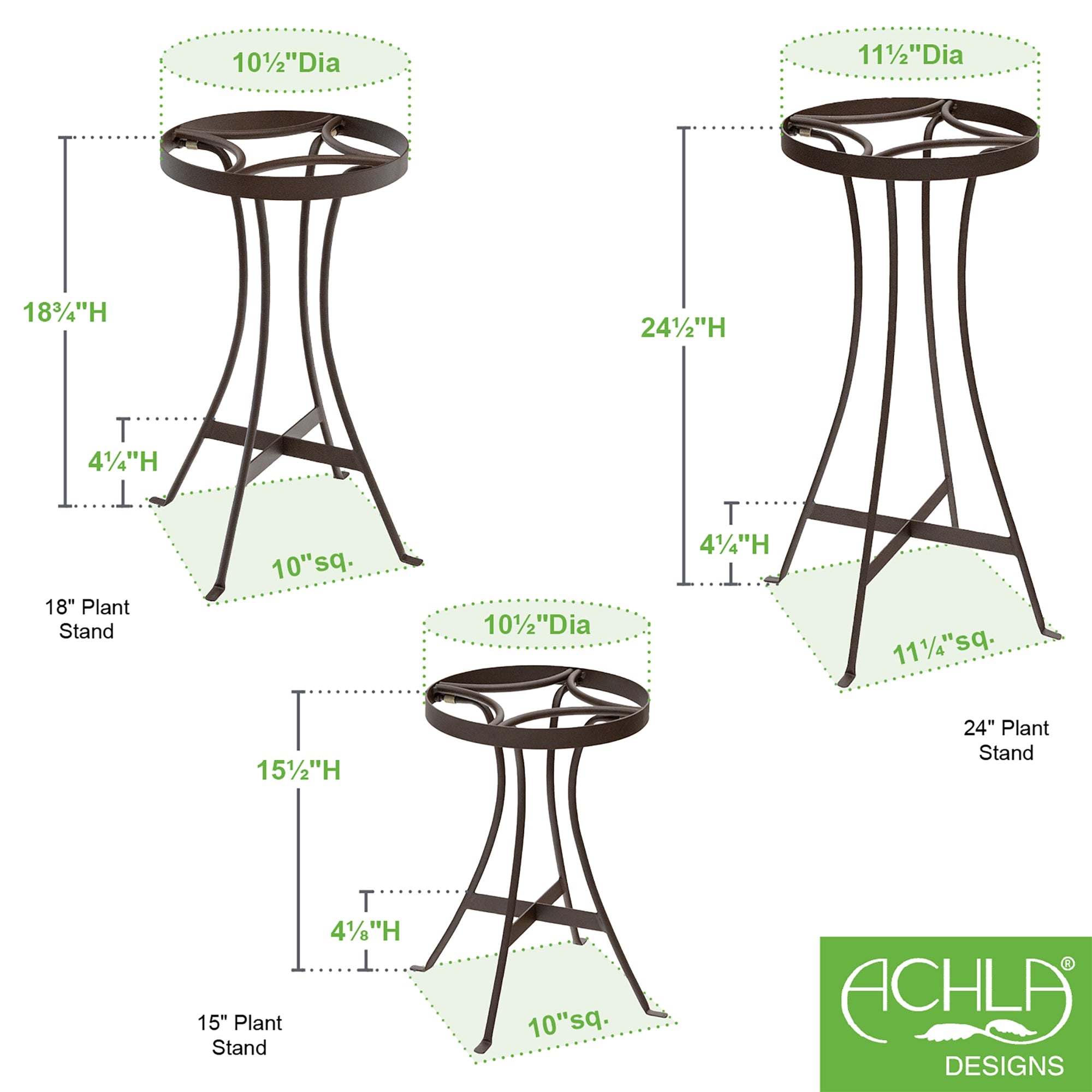 Achla Designs Tara Plant Stand - Indoor & Outdoor Decorative Flower Pot Holder for Home & Garden Decor | Perfect for Living Room, Patio, Balcony