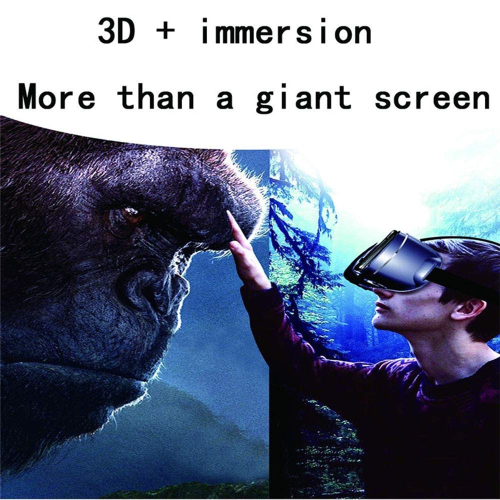 WYAFEIER VRG Pro Virtual Reality Glasses - Full Screen 120° Wide Angle VR Headset for 5-7 Inch Smartphones | Immersive Gaming, 3D Movies & Virtual Travel Experience