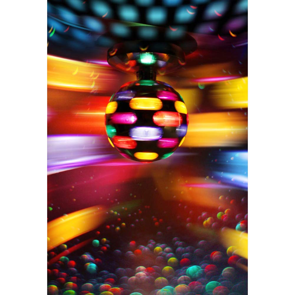 10x12ft Disco KTV Photography Backdrop - Colorful Sparkling Circle Nightclub Light Virtual Background for Dance Hall, Photo Booth Props & Party Decor | Perfect for Nightclub Events, Birthday Parties, and Themed Celebrations