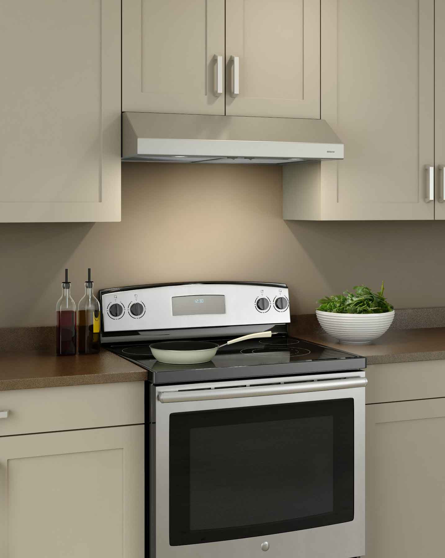 Broan BCS324SSC 24-Inch Stainless Steel Under Cabinet Range Hood - 300 CFM Powerful Ventilation for Kitchen, Cooking & Smoke Removal