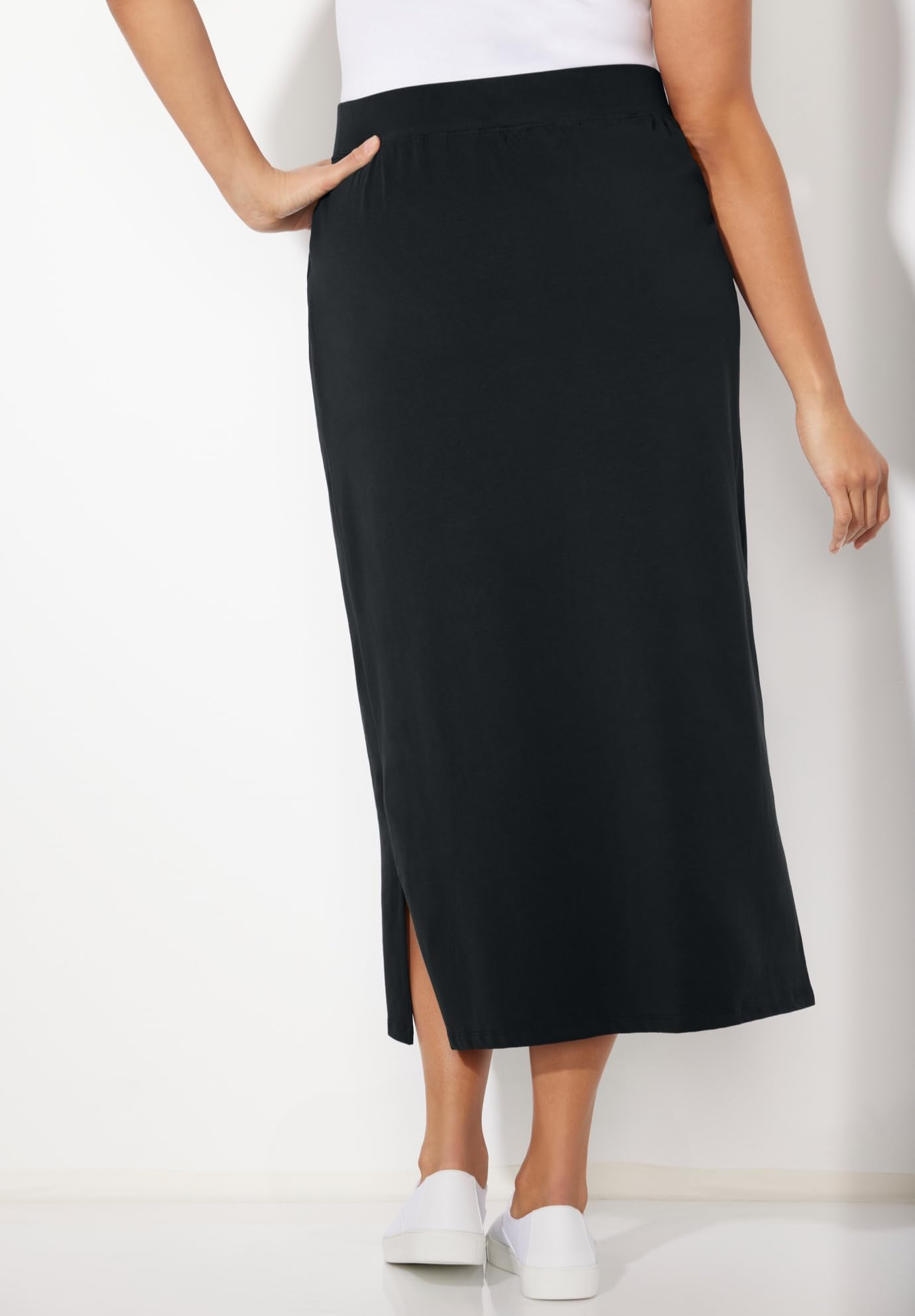 Catherines Women's Plus Size Suprema Maxi Skirt - Flowy Long Skirt for Curvy Women | Perfect for Summer, Beach, Church & Casual Outfits