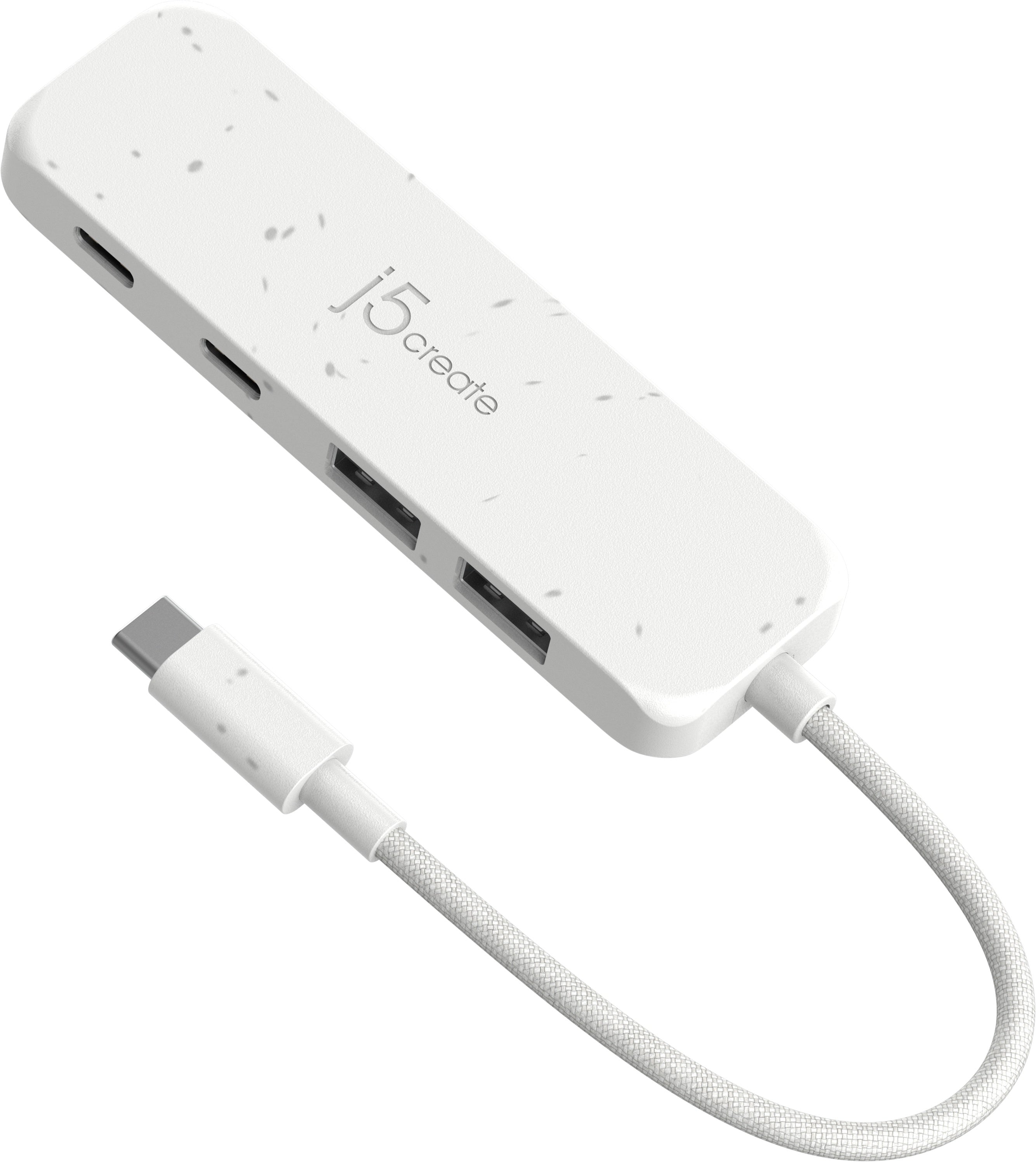 Eco-Friendly USB C Hub 4 Port - USB C to USB C & USB A 3.1 Gen 2 Adapter - Fast Data Transfer & Charging for MacBook, iPad, Laptop, Phone - Home Office & Travel Use