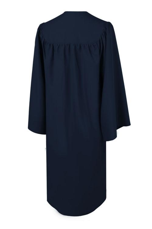 Matte Navy Blue High School Graduation Gown - Premium Quality Graduation Robe for Ceremonies & Photos - Perfect for Commencement, Yearbook Pictures & Academic Events
