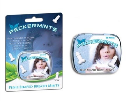 Peckermints Cool Mint Flavored Penis Shaped Breath Mints - Fun & Refreshing Adult Novelty Candy for Parties, Gifts & Pranks