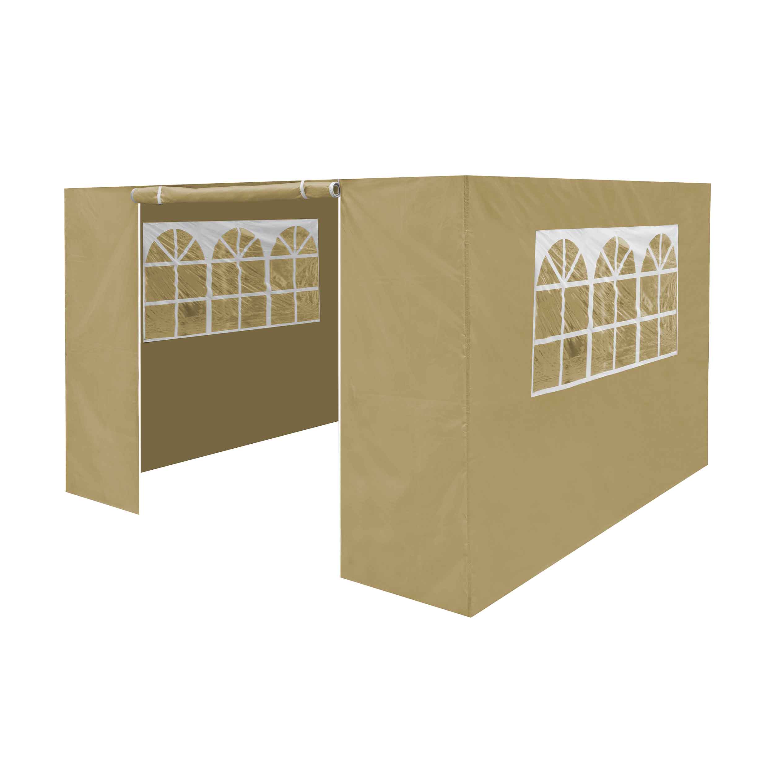 Premium Gazebo Side Walls with Doors & Windows - Fits 3x3m Gazebos, Beige (DG146) - Perfect for Outdoor Weddings, Parties & Garden Events