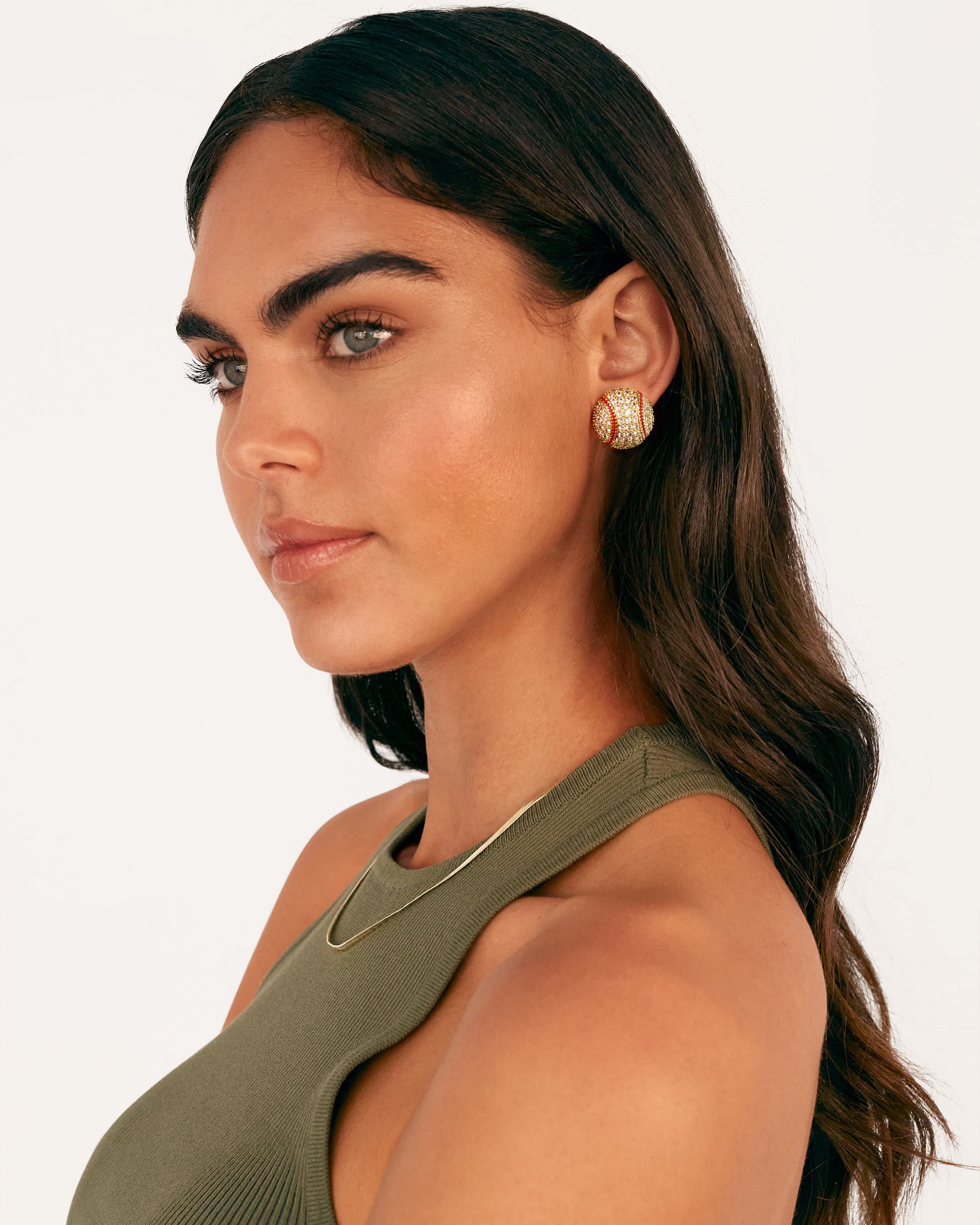 LILIE&WHITE Sports Stud Earrings for Women - Basketball Football Baseball Softball Volleyball Tennis Rugby Team Fan Jewelry | Perfect for Game Day, Fan Events & Casual Wear