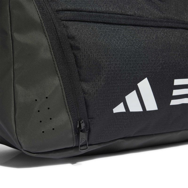 Adidas Essentials 3 Stripes Small Duffle Bag - Lightweight Gym Bag for Men & Women - Perfect for Workout, Travel & Sports Gear Storage