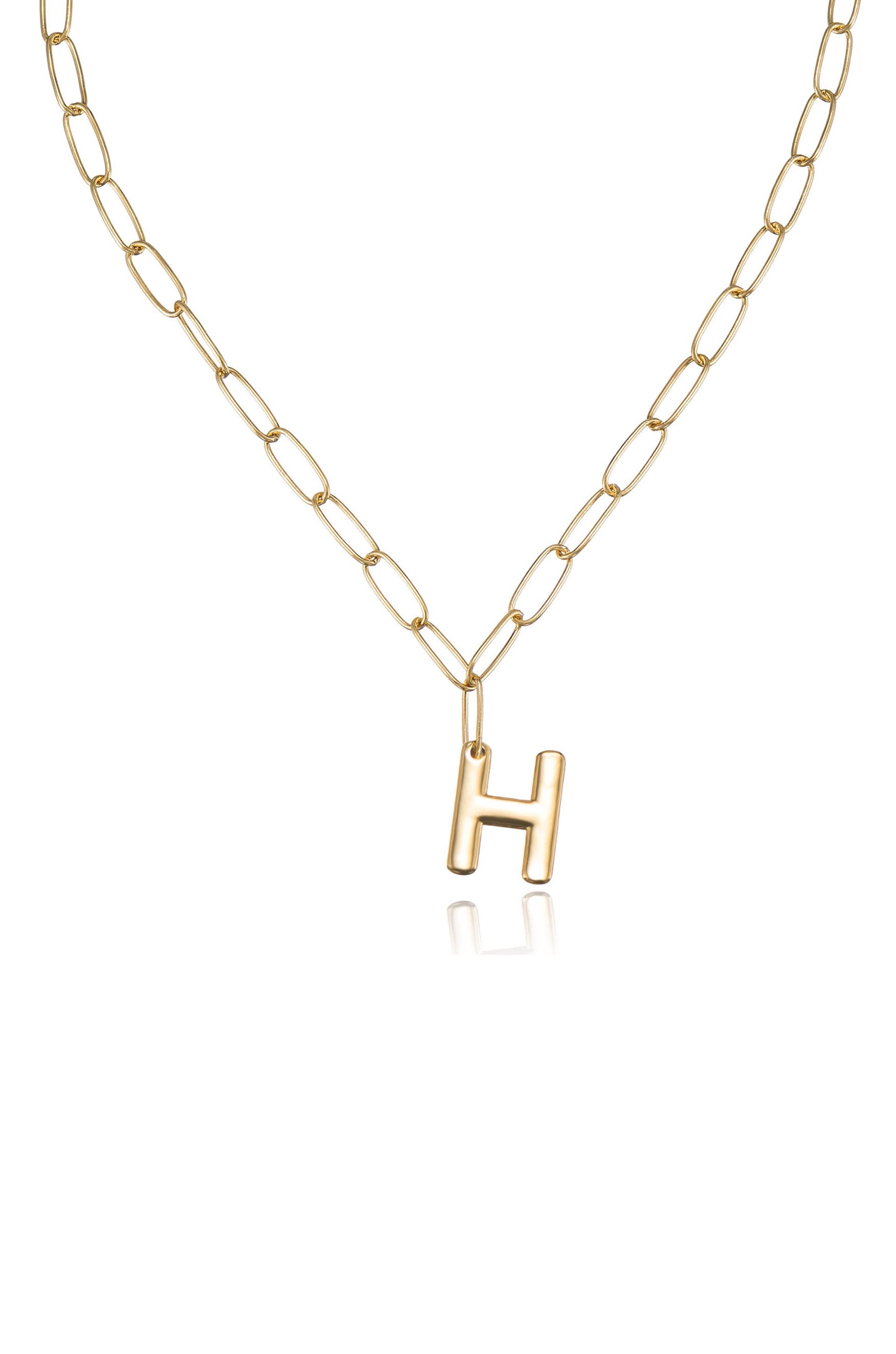 Personalized Initial Necklace with Paperclip Link - Custom Name Letter Jewelry for Women - Perfect Gift for Birthday, Anniversary & Everyday Wear