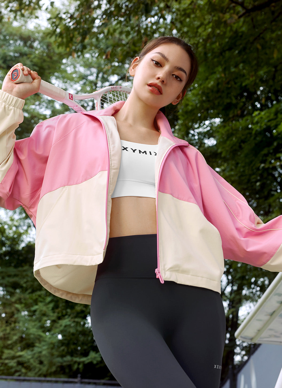 Stylish Color Block Windbreaker Jacket for Men & Women - Lightweight, Water-Resistant Outdoor Coat for Running, Hiking & Travel