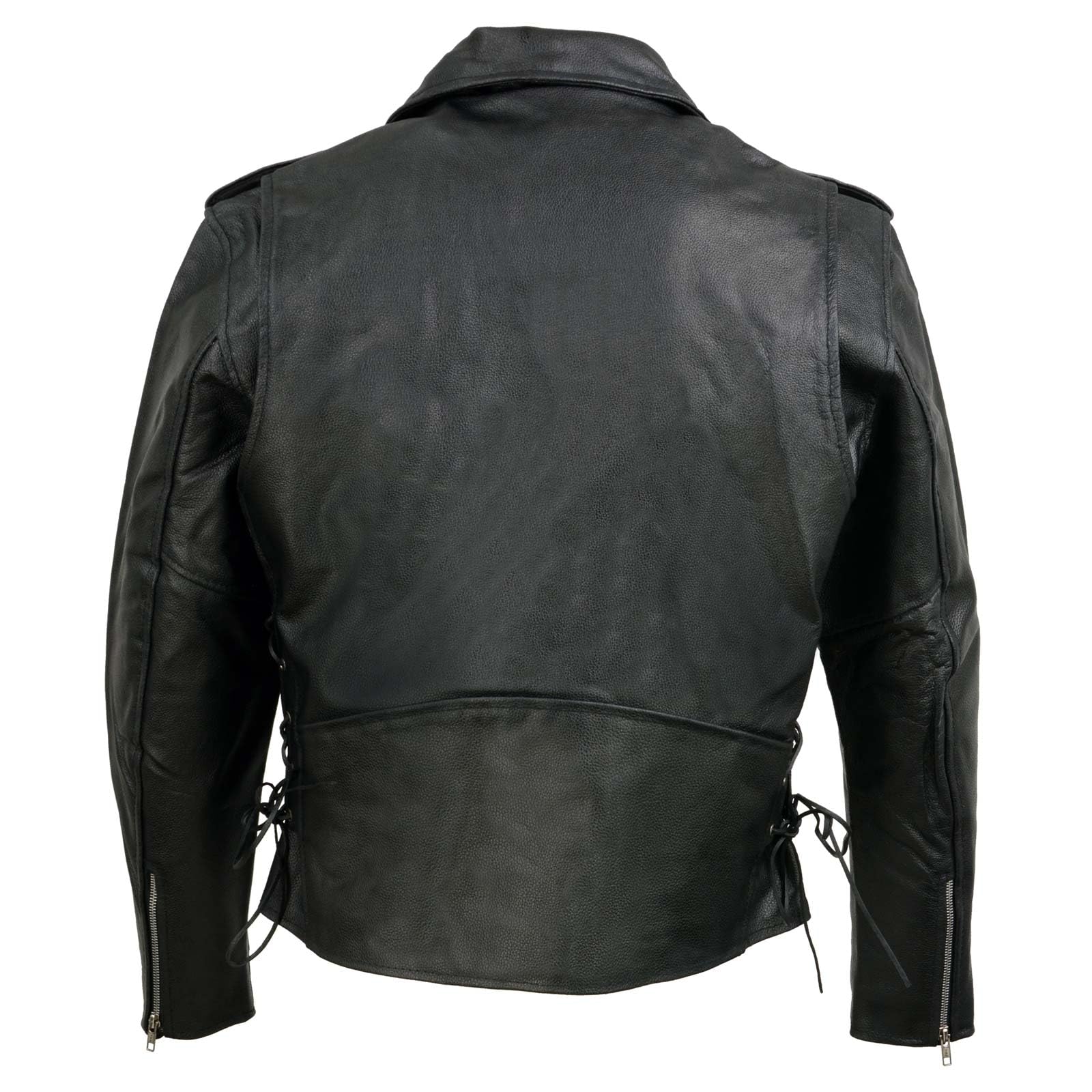 Men's Black Motorcycle Leather Jacket - Riding & Casual Wear
