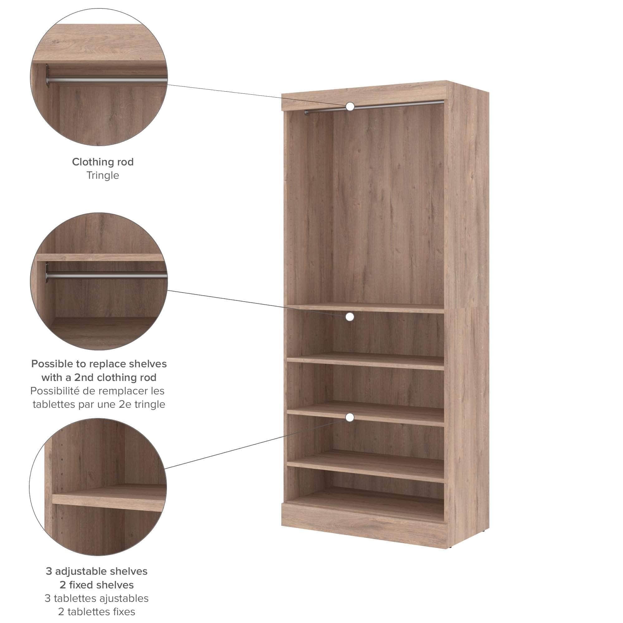 Pur 36 Closet Organizer Storage Unit - 7 Color Options for Bedroom, Closet & Home Organization