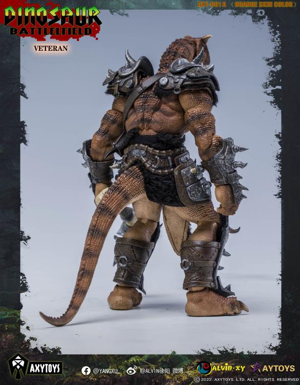 AxyToys 1/12 Scale 7.87 Inch Dinosaur Action Figure - Carnotaurus Warrior Veteran Soldier for Collectors | Battlefield Scenes, Diorama Displays & Toy Photography