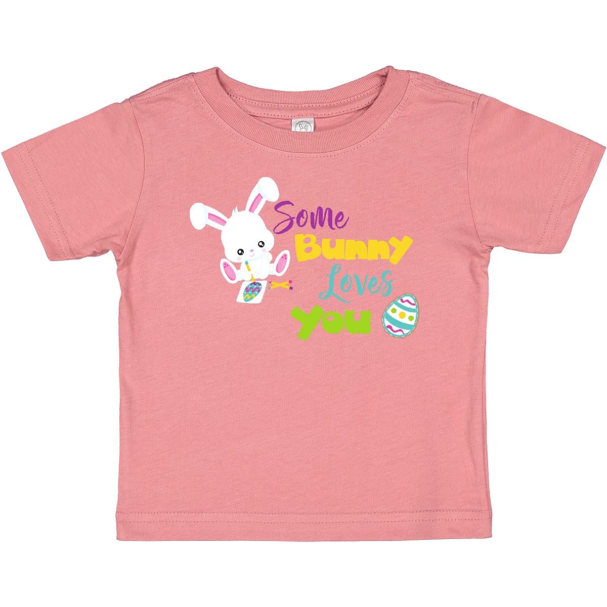 Easter Bunny 'Some Bunny Loves You' Graphic Baby T-Shirt - Cute Rabbit & Easter Eggs Design - Perfect for Easter Celebrations, Family Photos & Spring Outfits
