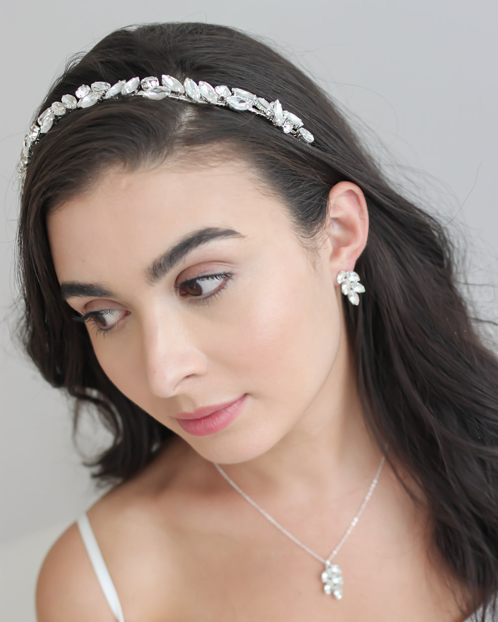 Nora Crystal Headband for Women - Elegant Rhinestone Hair Accessory for Weddings, Parties & Special Occasions