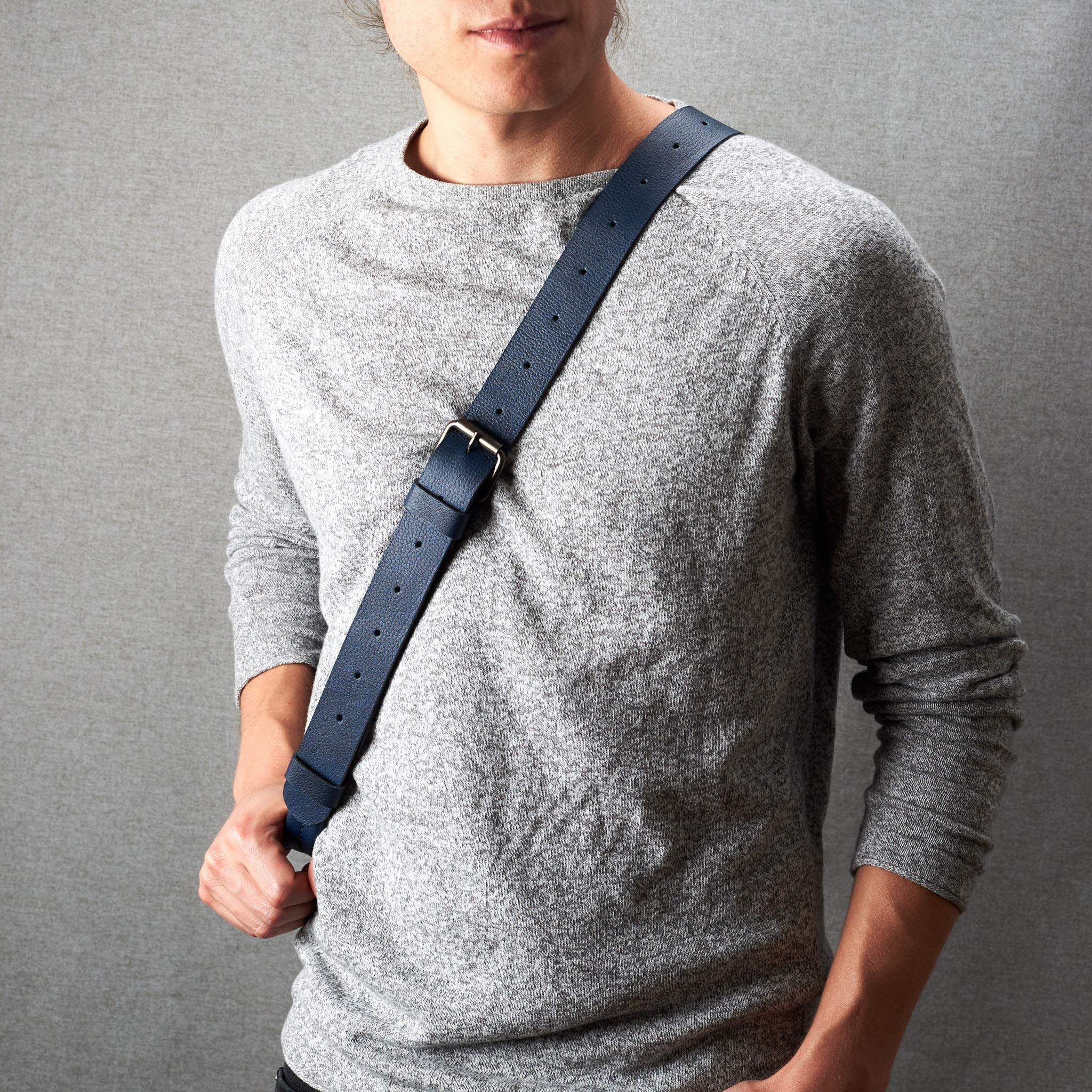 Handmade Blue Messenger Sling Shoulder Bag for Men - Durable Fanny Pack & Hip Waist Bag for Everyday Carry | Perfect for Outdoor Activities, Travel, and Street Fashion