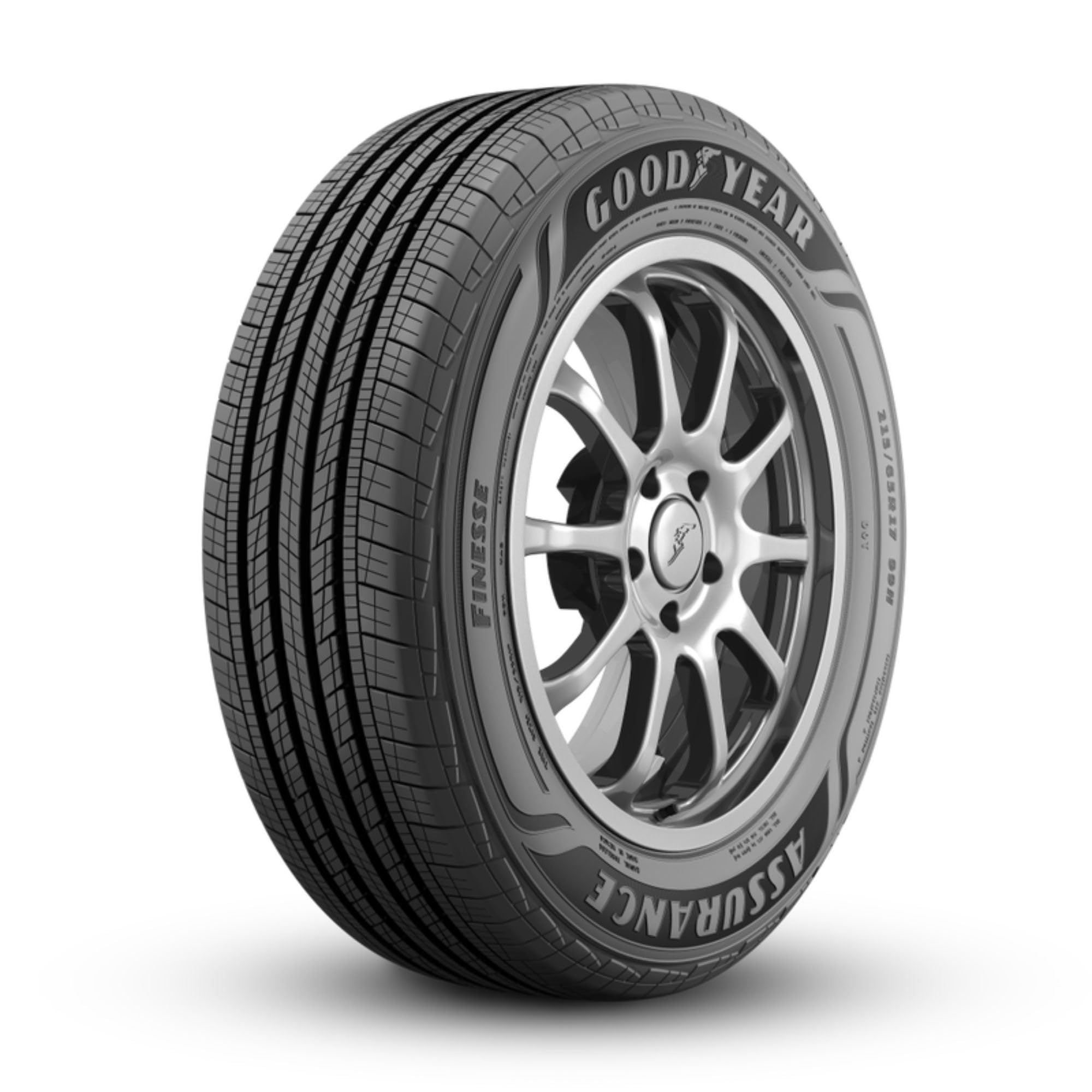 Goodyear Assurance Finesse All Season 235/55R18 100H Passenger Car Tire - High Performance, Durable Tread for Year-Round Driving in All Weather Conditions